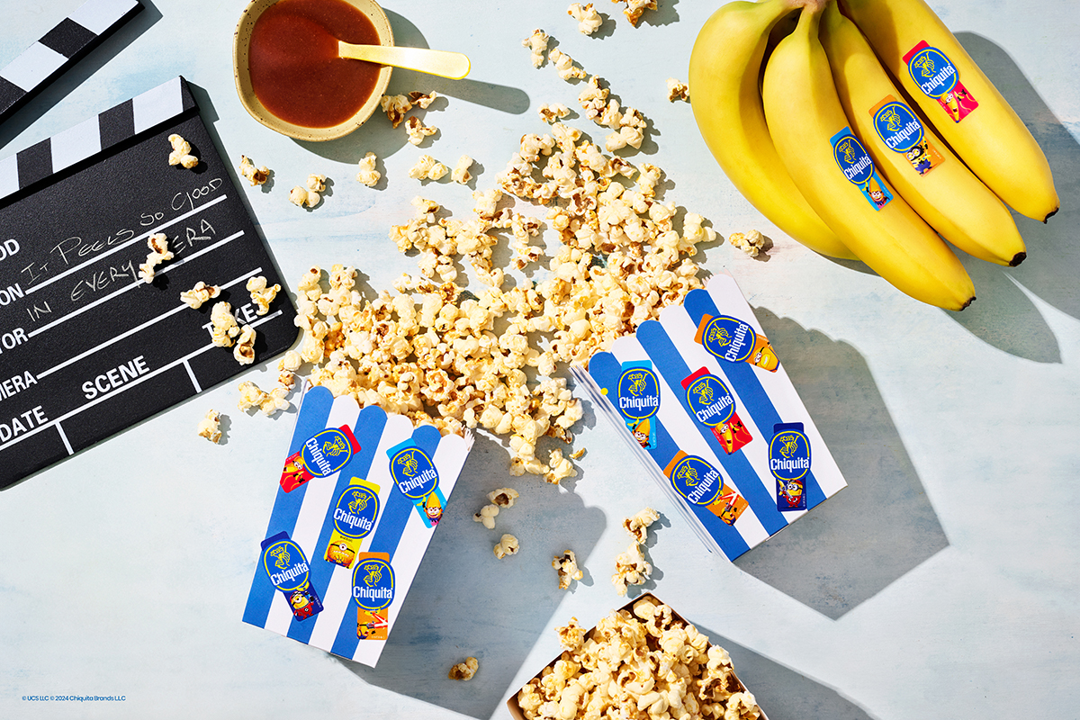 Popcorn avec sauce caramel à la banane Chiquita et sel de mer